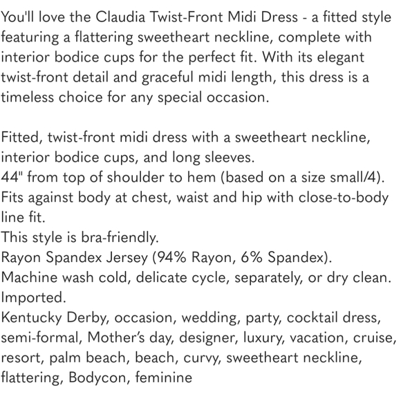 NWT Lilly Pulitzer Blue Long Sleeve Midi Dress - Picture 5 of 5